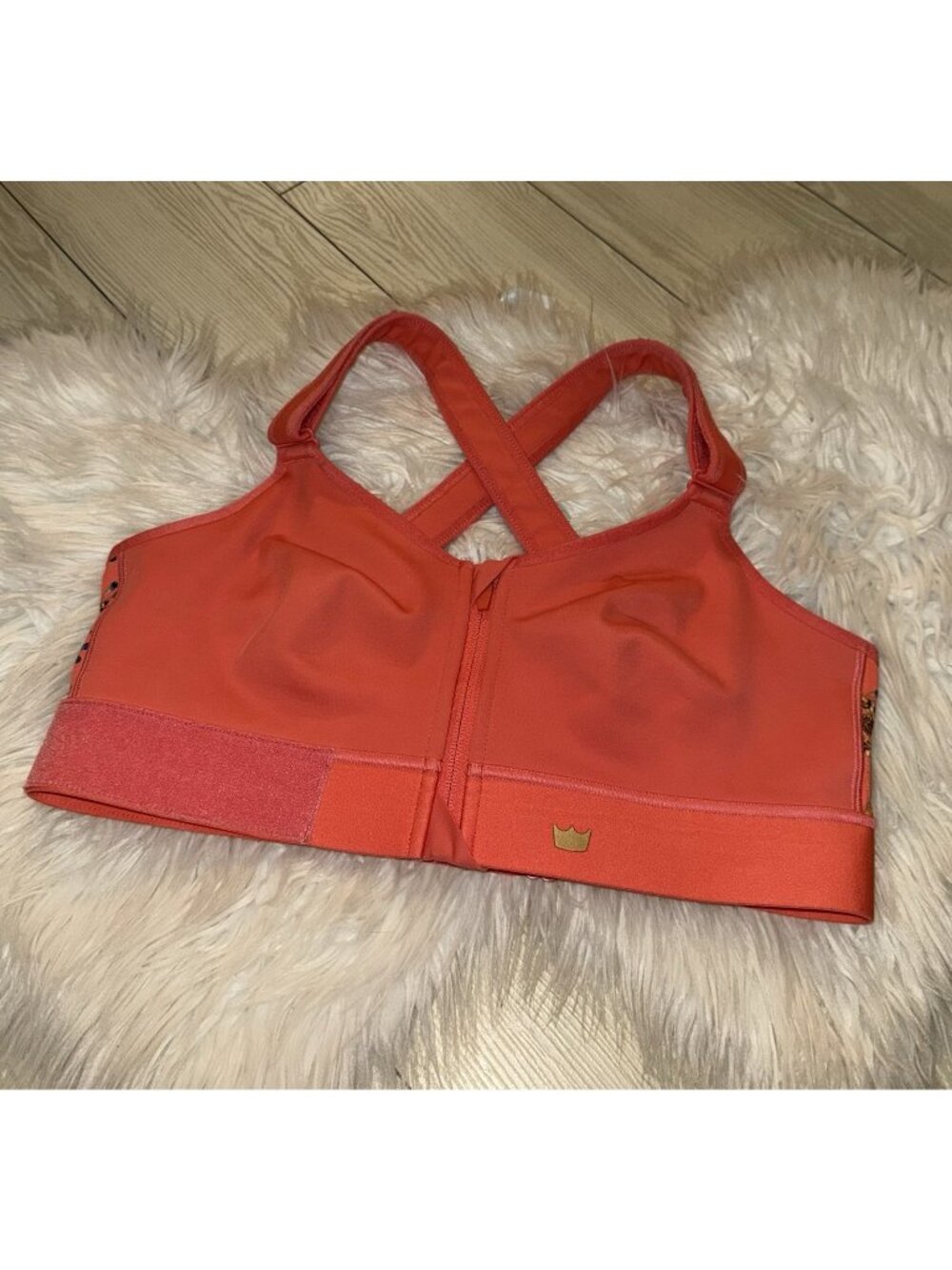 SheFit Barbeline Sports Bra WF Leopard Dragonfly Womens 1 Luxe 1X Orange